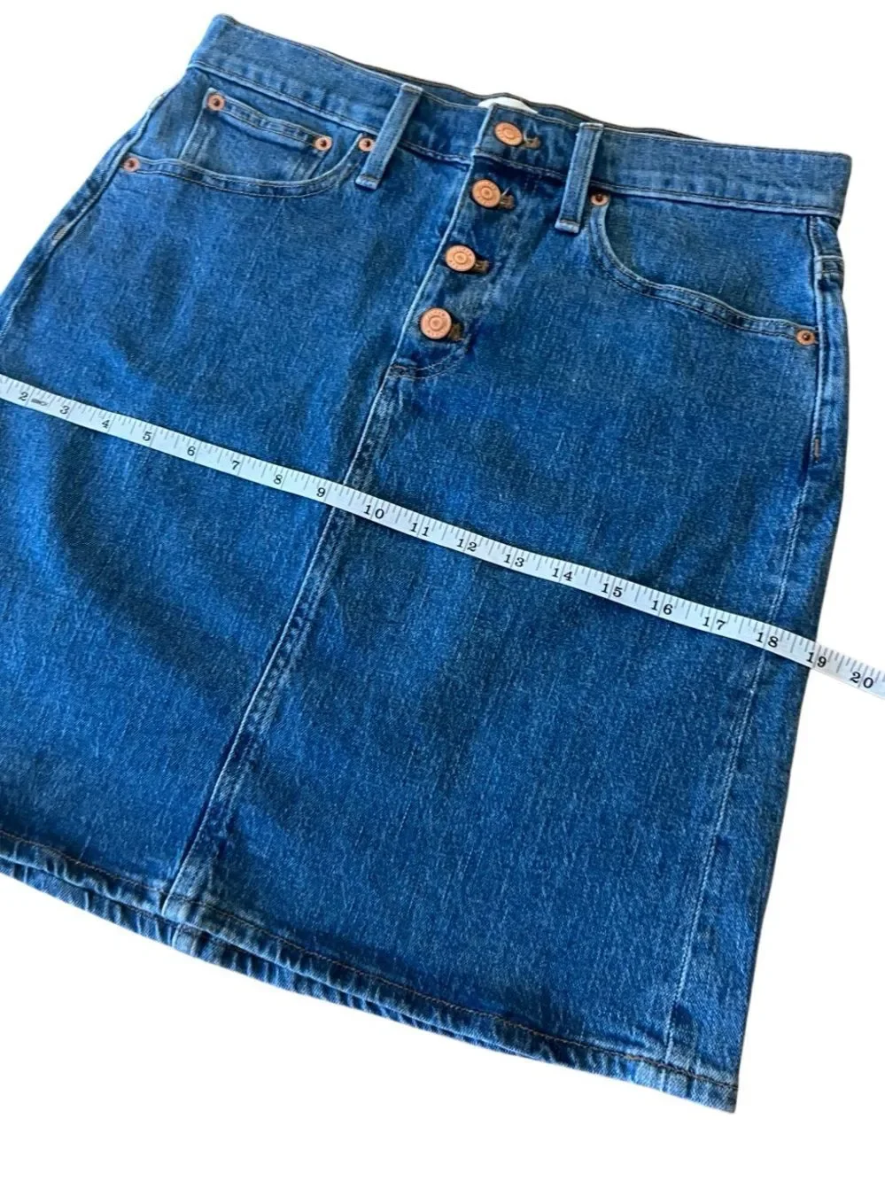 J.Crew button-front denim mini skirt A-line silhouette Size 27